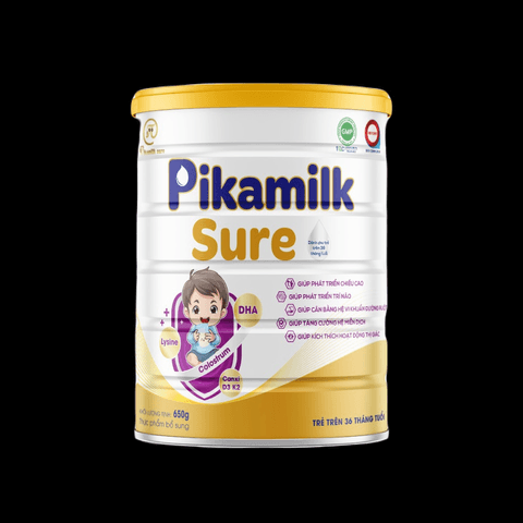 COMBO 5 HỘP]SỮA PIKAMILK SURE PHÁT TRIỂN CHIỀU CAO, NÃO BỘ, TĂNG CƯỜNG HỆ MIỄN DỊCH CHO BÉ TRÊN 36 THÁNG TUỔI-PIKAMILK