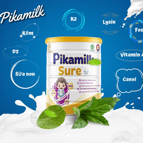 COMBO 5 HỘP]SỮA PIKAMILK SURE PHÁT TRIỂN CHIỀU CAO, NÃO BỘ, TĂNG CƯỜNG HỆ MIỄN DỊCH CHO BÉ TRÊN 36 THÁNG TUỔI-PIKAMILK
