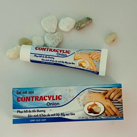 GEL MỜ SẸO CONTRACYLIC ONION 10G GIÚP MAU LIỀN SẸO, SÁNG DA - BIDOPHARMA USA