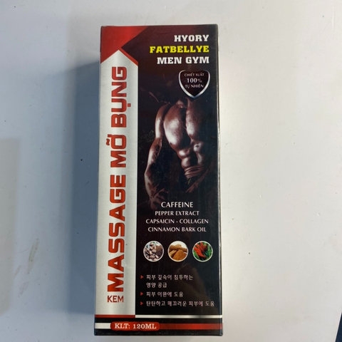 KEM MASSAGE MỠ BỤNG CHO NAM HYORY FATBELLYE MEN GYM BIDOPHA (C/120ML)- BIDOPHARMA USA