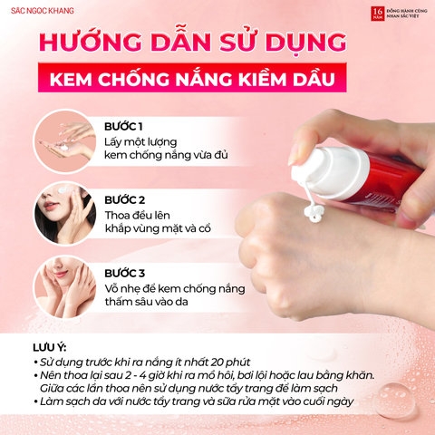 KEM CHỐNG NẮNG KIỀM DẦU SẮC NGỌC KHANG