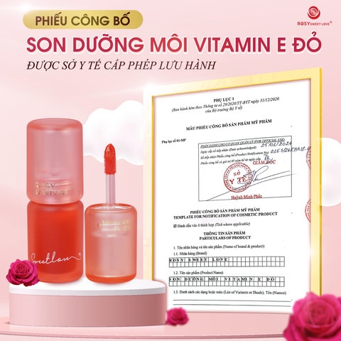 SON DƯỠNG VITAMIN E ĐỎ ROSY