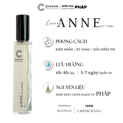 NƯỚC HOA MINI LUXURY ANNE 10ML - CHAVA