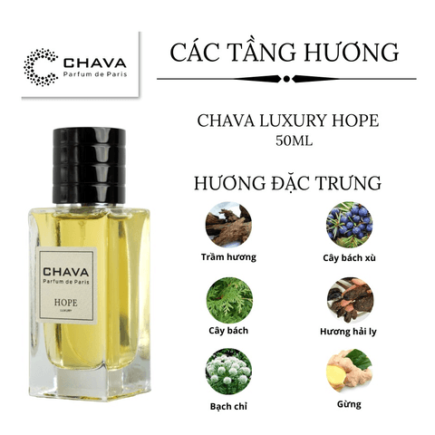 NƯỚC HOA UNISEX LUXURY HOPE 50ML PHONG CÁCH XỊT - CHAVA