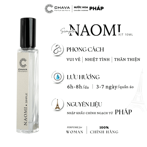 NƯỚC HOA NỮ MINI SIMPLE NAOMI 10ML PHONG CÁCH XỊT - CHAVA