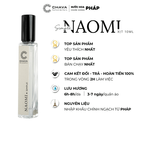 NƯỚC HOA NỮ MINI SIMPLE NAOMI 10ML PHONG CÁCH XỊT - CHAVA