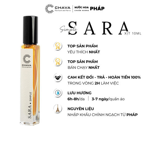 NƯỚC HOA NỮ MINI SIMPLE SARA 10ML PHONG CÁCH XỊT - CHAVA