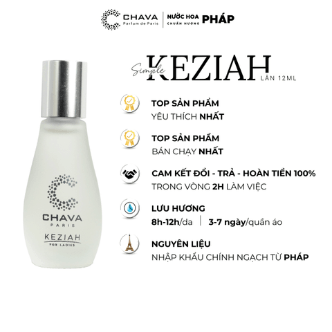 NƯỚC HOA NỮ MINI SIMPLE KEZIAH 12ML PHONG CÁCH LĂN - CHAVA