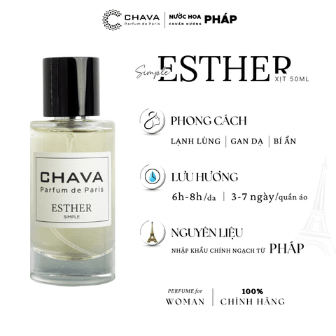 NƯỚC HOA NỮ SIMPLE ESTHER 50ML PHONG CÁCH XỊT - CHAVA