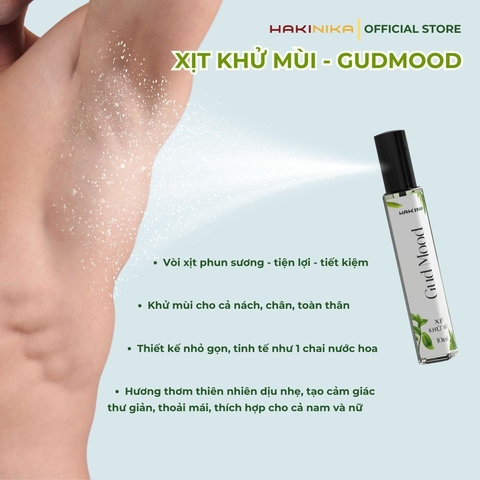 XỊT KHỬ MÙI CƠ THỂ - NÁCH - CHÂN GUDMOOD GIẢM MÙI, HẠN CHẾ MỒ HÔI HƯƠNG THIÊN NHIÊN