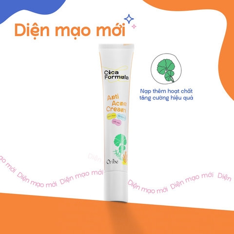 KEM CHẤM MỤN RAU MÁ ORIBE CICA FORMULA NGỪA THÂM LÀM MỜ SẸO MỤN 20G
