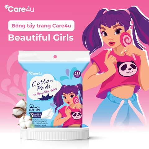 BÔNG TẨY TRANG CAO CẤP 3 LỚP 233 MIẾNG_CARE4165_ CARE4U