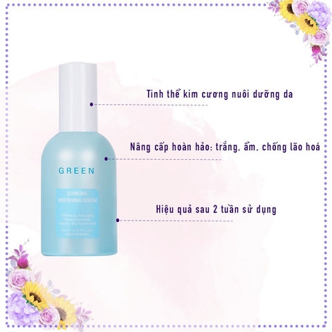 SERUM TINH CHẤT KIM CƯƠNG GREEN HÀN QUỐC DƯỠNG TRẮNG - MỸ PHẨM SẠCH NUÔI DƯỠNG DA