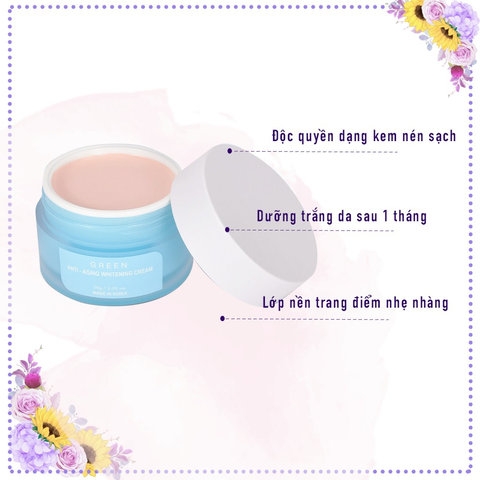 KEM NÉN DƯỠNG DA TRẮNG SÁNG, CHỐNG LÃO HÓA B3 GREEN HÀN QUỐC - MỸ PHẨM SẠCH NUÔI DƯỠNG DA