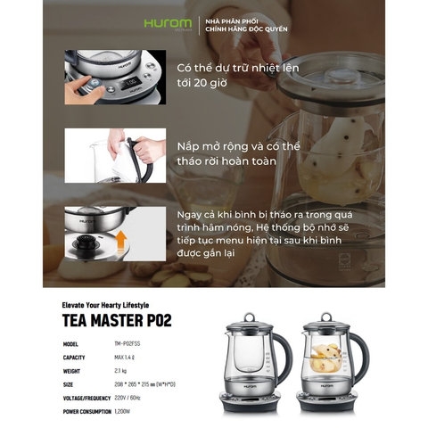 ẤM PHA TRÀ- CHƯNG YẾN HUROM TEA MASTER TM-
