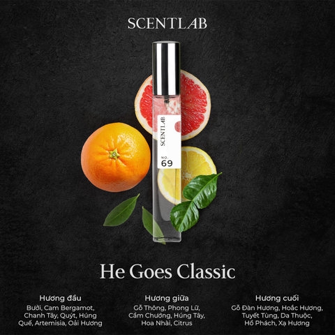COMBO NƯỚC HOA MINI NAM SCENTLAB TINH DẦU THƠM LÂU LƯU HƯƠNG 8H NAM TÍNH CUỐN HÚT LỊCH LÃM 10ML (NO.59 + NO.69)