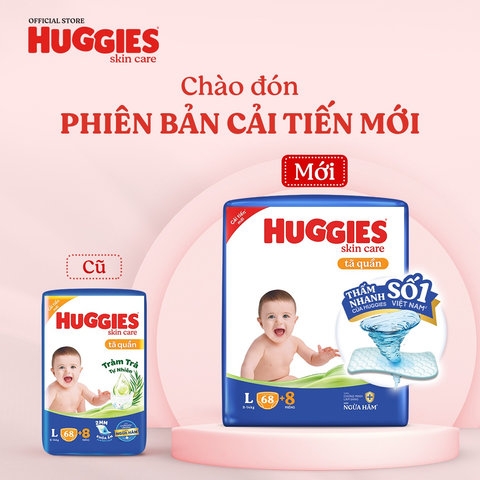 COMBO 3 GÓI TÃ QUẦN HUGGIES SKINCARE MEGA