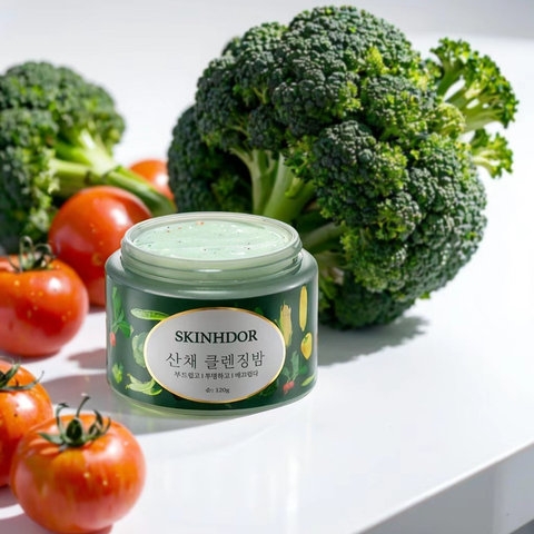 [HỘP 1 HŨ] KEM TẨY TRANG RAU CỦ SẠCH SÂU, DƯỠNG ẨM MASSAGE, HỖ TRỢ LÀM SÁNG DA VEGETABLES DETOX SKINHDOR CREAM 120G