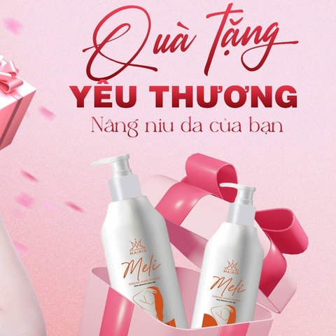 [TẶNG TẨY TẾ BÀO CHẾT 299K] SỮA TẮM TRẮNG MELI DƯỠNG TRẮNG,LÀM MỊN DA - MAIRIS