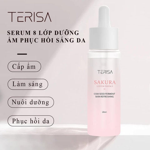 [HỘP 1 LỌ] SERUM 8 LỚP DƯỠNG ẨM PHỤC HỒI SÁNG DA TERISA SAKURA