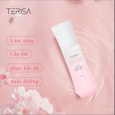 [HỘP 1 LỌ] TONER CÂN BẰNG 8 LỚP TRẮNG SÁNG DA MẶT TERISA SAKURA WHITENING DAVE TONER CHIẾT XUẤT HOA ANH ĐÀO DƯỠNG ẨM DA MẶT