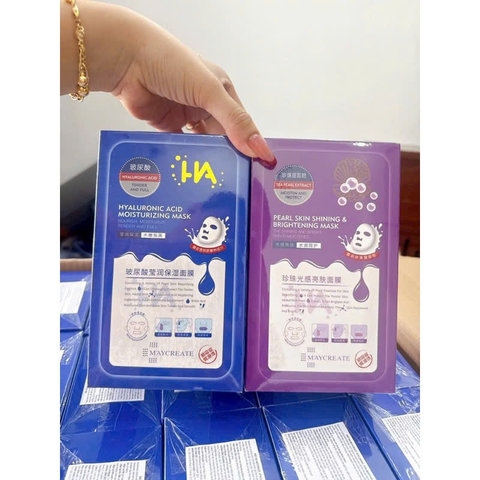 HỘP 20 MIẾNG MẶT NẠ DƯỠNG ẨM TRẮNG DA MAYCREATE - GDN