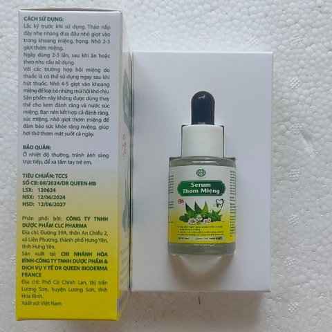 SERUM THƠM MIỆNG 24H NGỪA VI KHUẨN KHOANG MIỆNG,GIÚP RĂNG CHẮC KHỎE THƠM THO - DR QUEEN BIODERMA FRANCE