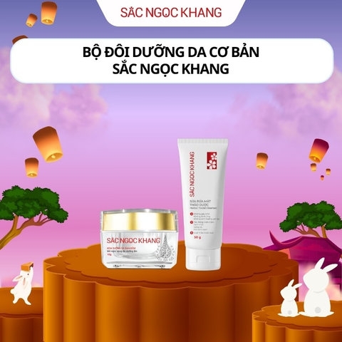 BỘ ĐÔI DƯỠNG DA CƠ BẢN (SRM 50G & KEM ĐÊM 10G)- SẮC NGỌC KHANG