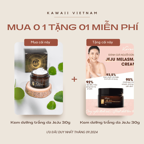 DEAL SỐC THÁNG 09 MUA 01 TẶNG 01 - KEM DƯỠNG TRẮNG DA JEJU MELASMA CREAM