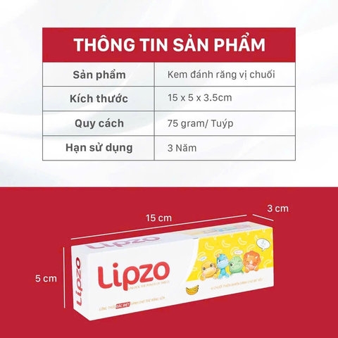 KEM ĐÁNH RĂNG TRẺ EM LIPZO VỊ CHUỐI 75G L040 - LADY'S PASSION