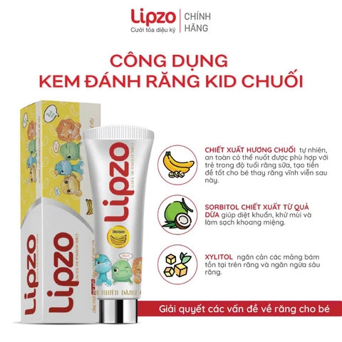 KEM ĐÁNH RĂNG TRẺ EM LIPZO VỊ CHUỐI 75G L040 - LADY'S PASSION
