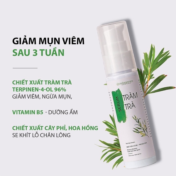 TINH CHẤT SERUM MỤN TRÀM TRÀ TEATREE 30ML - MILAGANICS