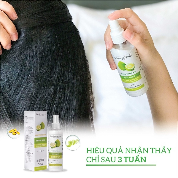 SERUM BƯỞI NGỪA RỤNG & KÍCH THÍCH MỌC TÓC TỪ TINH DẦU BƯỞI - MILAGANICS