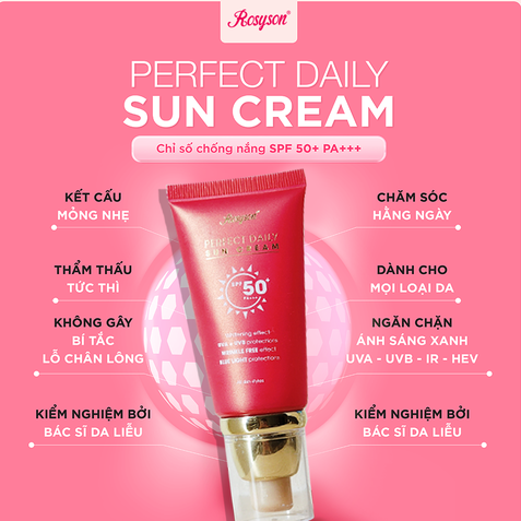 KEM CHỐNG NẮNG ROSYSON PERFECT DAILY SUN CREAM - ROSY