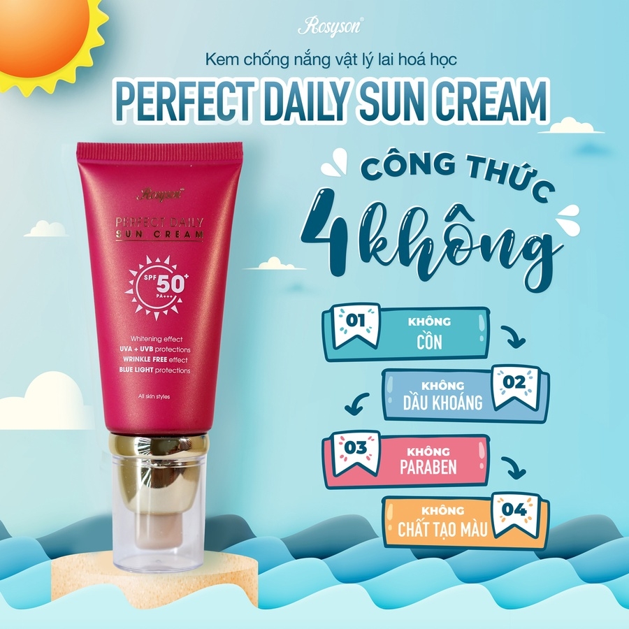KEM CHỐNG NẮNG ROSYSON PERFECT DAILY SUN CREAM - ROSY