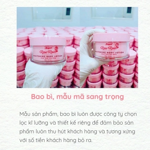 KEM DƯỠNG TRẮNG DA TOÀN THÂN ROSE RAIN WHITENING BODY LOTION - ROSY