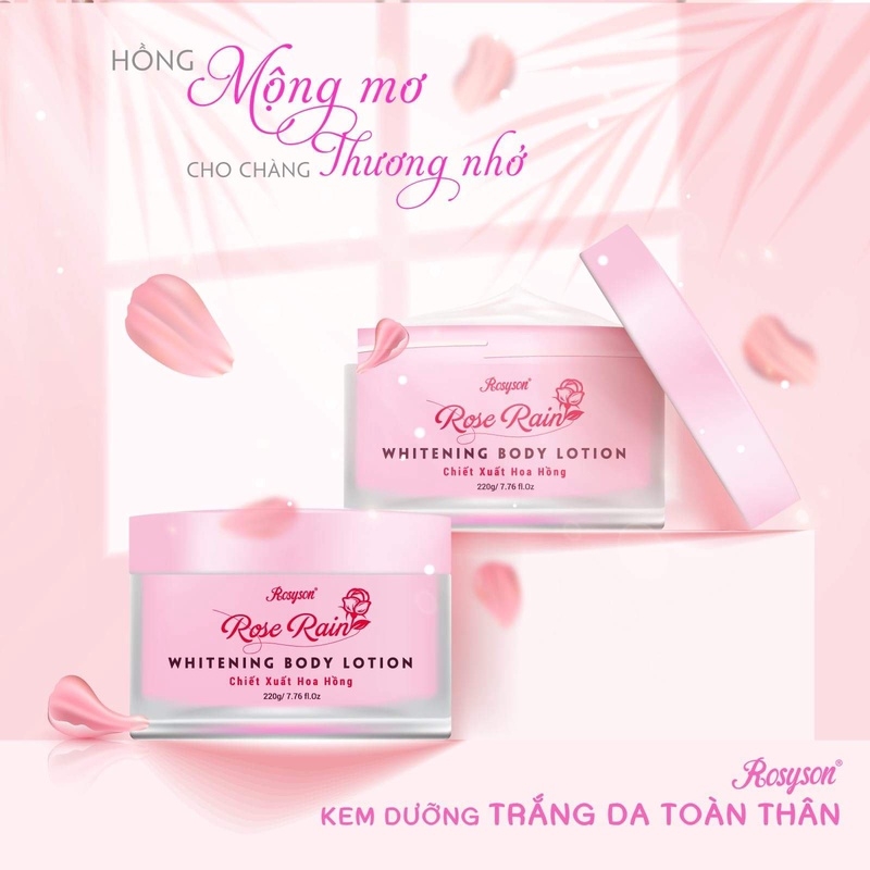 KEM DƯỠNG TRẮNG DA TOÀN THÂN ROSE RAIN WHITENING BODY LOTION - ROSY