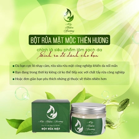 BỘT RỬA MẶT THẢO DƯỢC 100G - MỘC THIÊN HƯƠNG