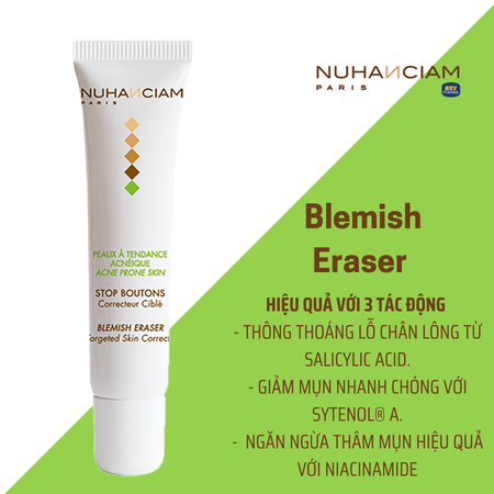 KEM NGỪA MỤN CHUYÊN SÂU BLEMISH ERASER 15ML - NUHANCIAM