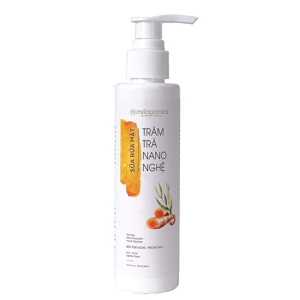 SỮA RỬA MẶT TRÀM TRÀ NANO NGHỆ NGĂN NGỪA MỤN, LÀM SẠCH DA NHẠY CẢM 135ML - MILAGANICS