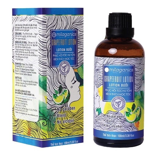LOTION BƯỞI KÍCH THÍCH MỌC TÓC VÀ NGỪA RỤNG TÓC 100ML - MILAGANICS