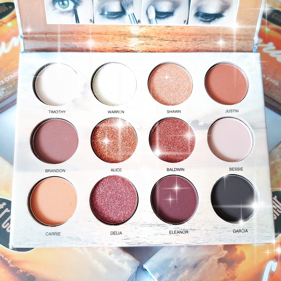 BẢNG PHẤN MẮT 12 MÀU LÂU TRÔI MỀM MỊN SUNRISE PM-6993 - SILKYGIRL