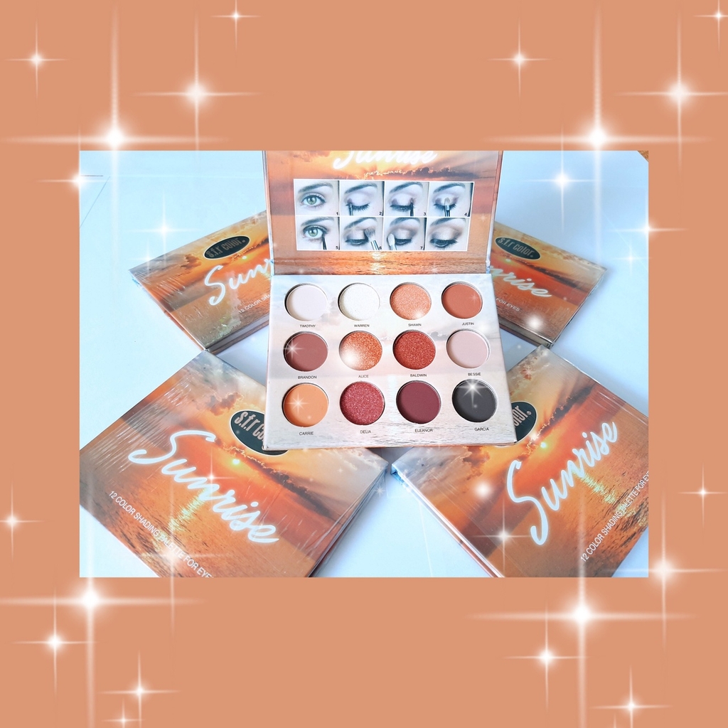 BẢNG PHẤN MẮT 12 MÀU LÂU TRÔI MỀM MỊN SUNRISE PM-6993 - SILKYGIRL