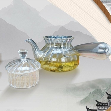 ẤM THỦY TINH PHA TRÀ 450ML - SƯƠNG MAI