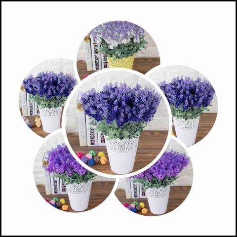 HOA GIẢ, CÀNH 10 BÔNG HOA LỤA TÚ CẦU NHỎ SIÊU