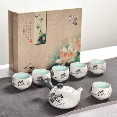 BỘ ẤM PHA TRÀ ĐỊNH CHÂU HOA SEN - SƯƠNG MAI