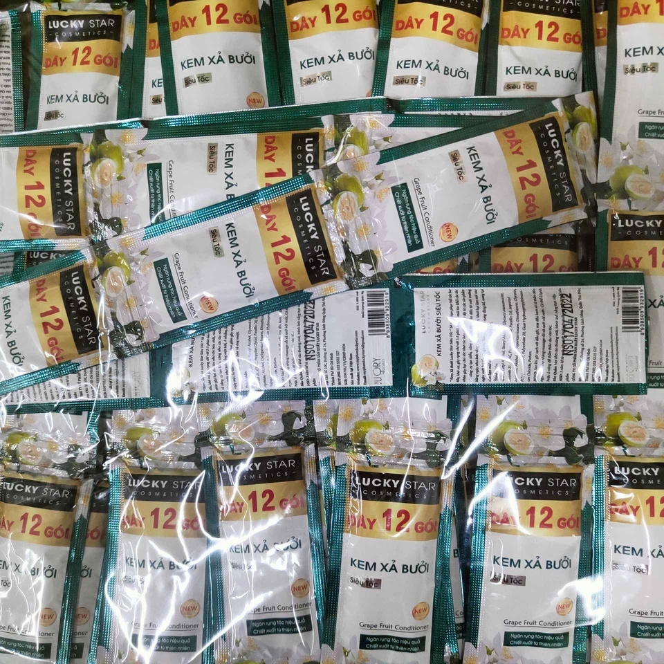 KEM XẢ BƯỞI SIÊU MƯỢT DÂY 12 GÓI - LUCKY STAR