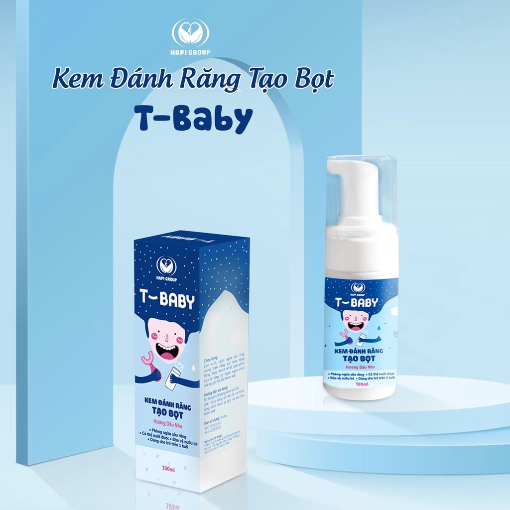 KEM ĐÁNH RĂNG TẠO BỌT T-BABY - HAPI