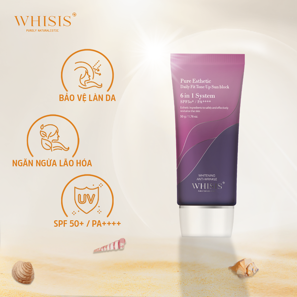 KEM CHỐNG NẮNG CAO CẤP HÀN QUỐC NÂNG TONE SPF50+/PA++++ 50G - WHISIS