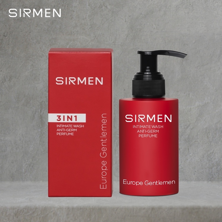 DUNG DỊCH VỆ SINH NAM 3 IN 1 SIRMEN EUROPE GENTLEMEN HƯƠNG NƯỚC HOA CHÂU ÂU NAM TÍNH QUYẾN RŨ DÒNG CAO CẤP 100G - SIRMEN
